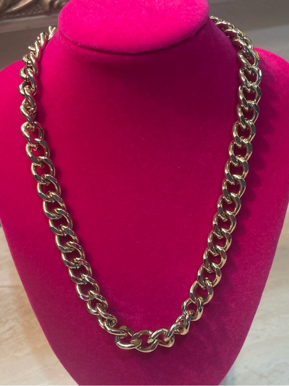 Classic Gold Curb Chain Necklace for Women - Bold Link Statement